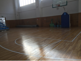 木地板蓝球场